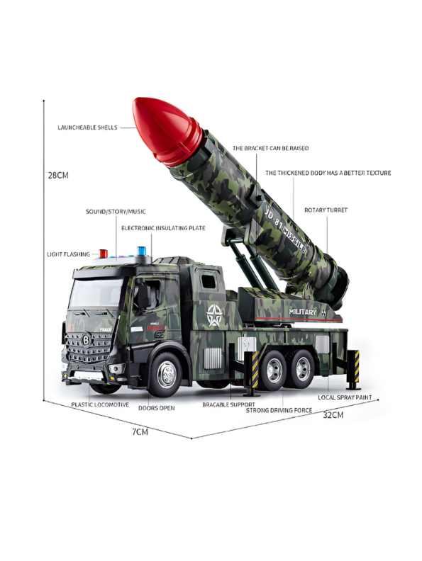 Military Missile Truck – Heavy Alloy Multi-Barrel Gun Vehicle for Defense Operations LMI15679.