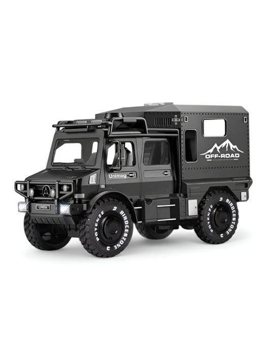 Mercedes Military Truck Model X1 – Off-Road Army Vehicle Toy with Pull Back Action, Light & Sound, Friction Power for Kids.