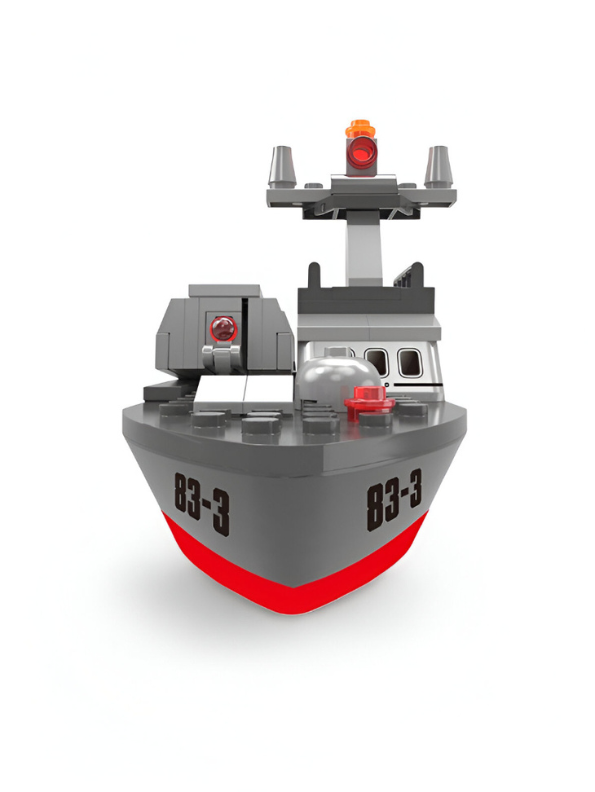 Military Warship Destroyer Building Blocks Set – 2-in-1 Navy Battleship Construction Toy, STEM Learning Set TV5590.