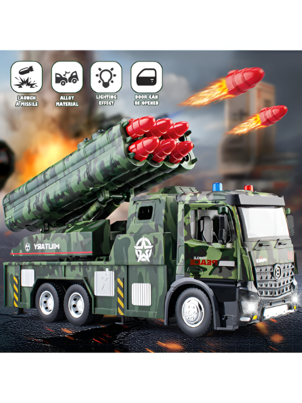 Military Missile Truck – Heavy Alloy Multi-Barrel Gun Vehicle for Defense Operations LMI15679.