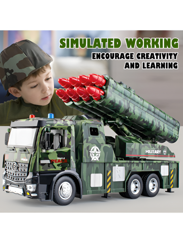 Military Missile Truck – Heavy Alloy Multi-Barrel Gun Vehicle for Defense Operations LMI15679.