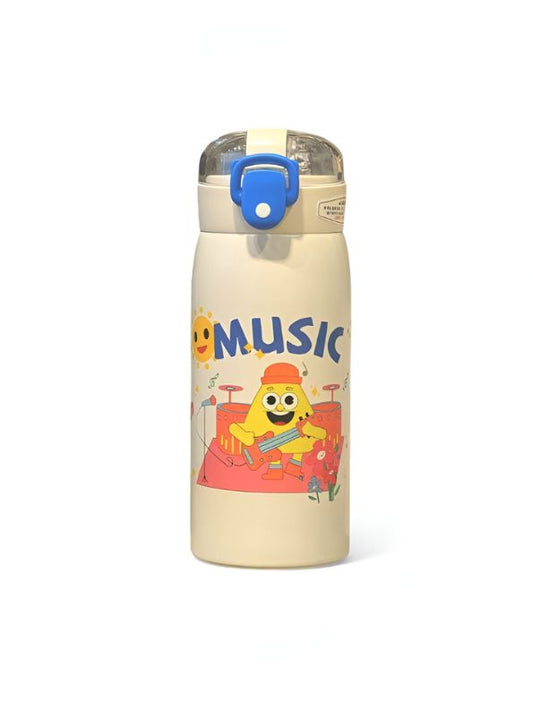 Yellow - Milo 500ml Stainless Steel Kids Water Bottle – Cute Print, Leak-Proof & BPA-Free NOV11551.
