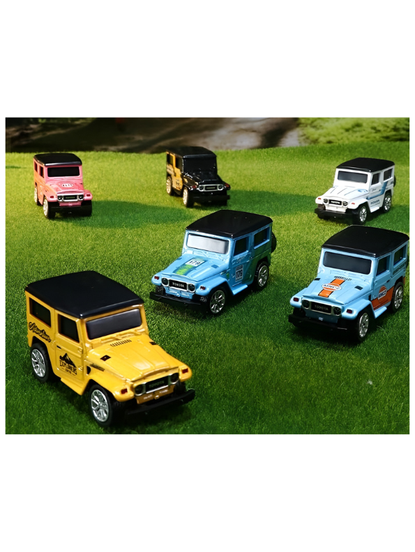 Mini 1:64 Scale RC Off-Road Land Cruiser Toy Car Blue & Orange TV5716.