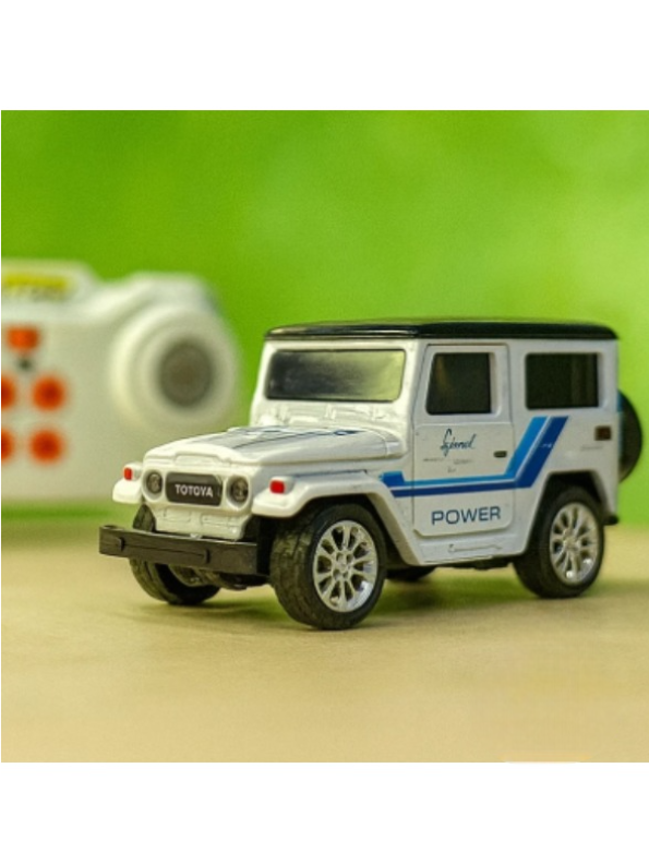 Mini 1:64 Scale RC Off-Road Land Cruiser Toy Car White TV5716.