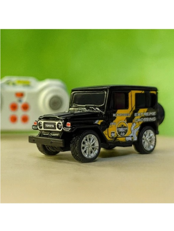 Mini 1:64 Scale RC Off-Road Land Cruiser Toy Car Black TV5716.