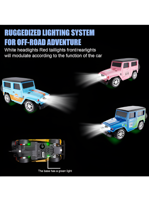 Mini 1:64 Scale RC Off-Road Land Cruiser Toy Car Pink TV5716.
