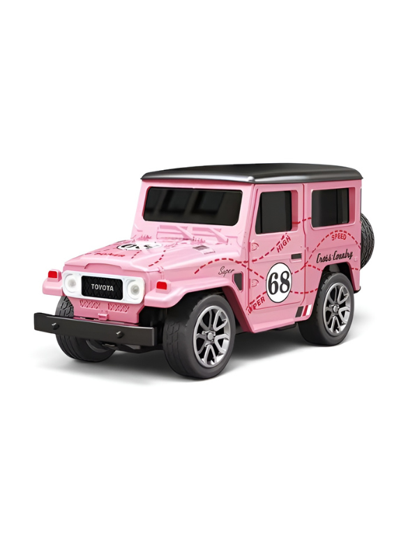 Mini 1:64 Scale RC Off-Road Land Cruiser Toy Car Pink TV5716.