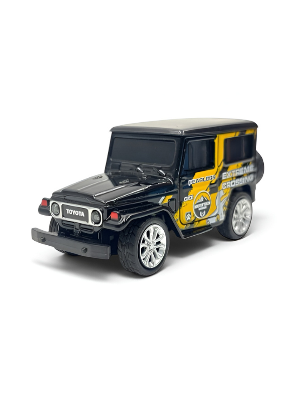 Mini 1:64 Scale RC Off-Road Land Cruiser Toy Car Black TV5716.
