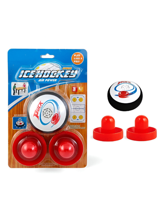 Mini Air Hockey Set for Kids – Portable Battery-Powered Hover Puck with 2 Paddles & Board | Fast-Paced Indoor Game LMI10706