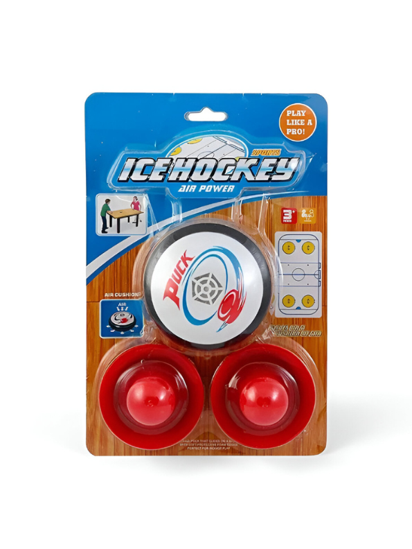 Mini Air Hockey Set for Kids – Portable Battery-Powered Hover Puck with 2 Paddles & Board | Fast-Paced Indoor Game LMI10706