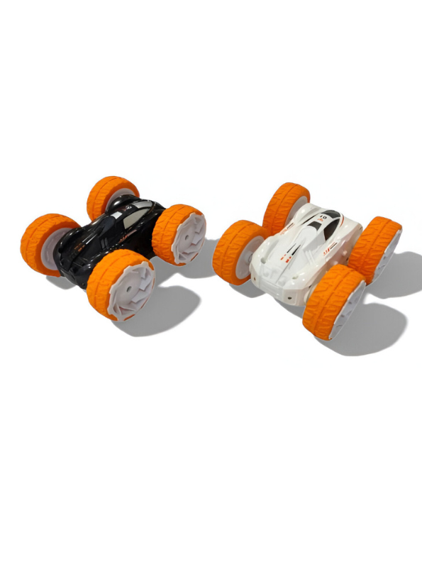 Mini Cool Car 360° Rotation RC Stunt Car for Kids – Remote Control Racing Vehicle with Large Traction Tires, High-Speed Tumbling Toy White LMI12048.