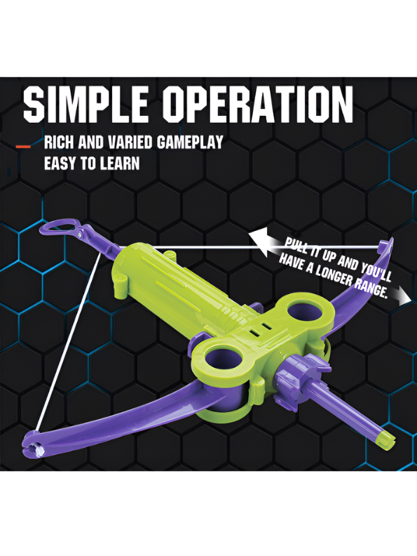 Mini Crossbow Foam Dart Blaster Toy Set – Kids Archery Bow Power Shoot Set with 6 Soft Foam Bullets & Practice Target LMI16843