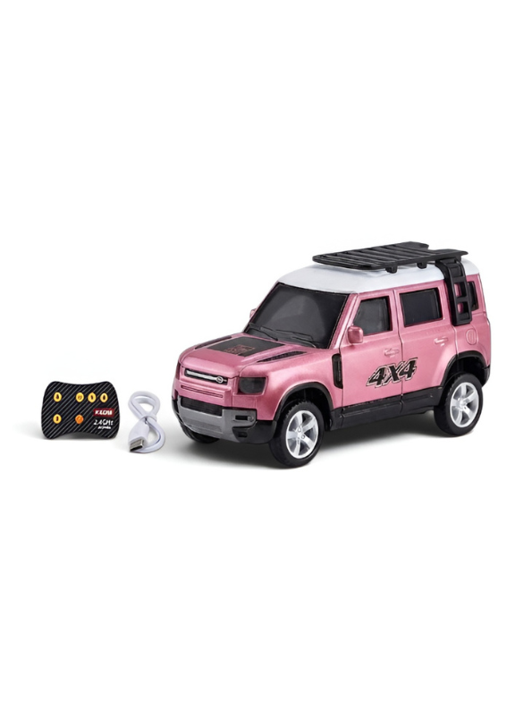 Mini Land Rover Defender 4x4 | Scale 1:64 RC Toy Car with Remote Control & Acrylic Display Box MD5