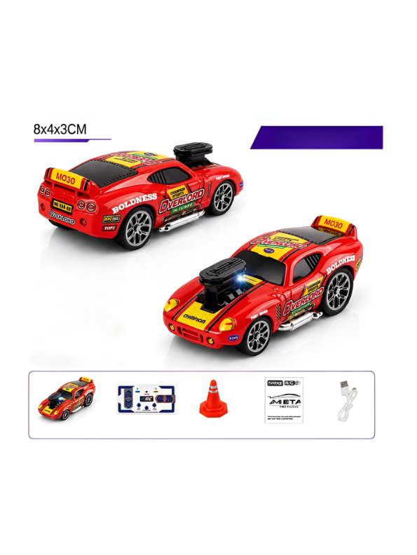 Mini Pocket RC Muscle Car 2.4GHz 1:64 Scale Fast Remote Control Drift Car MD17