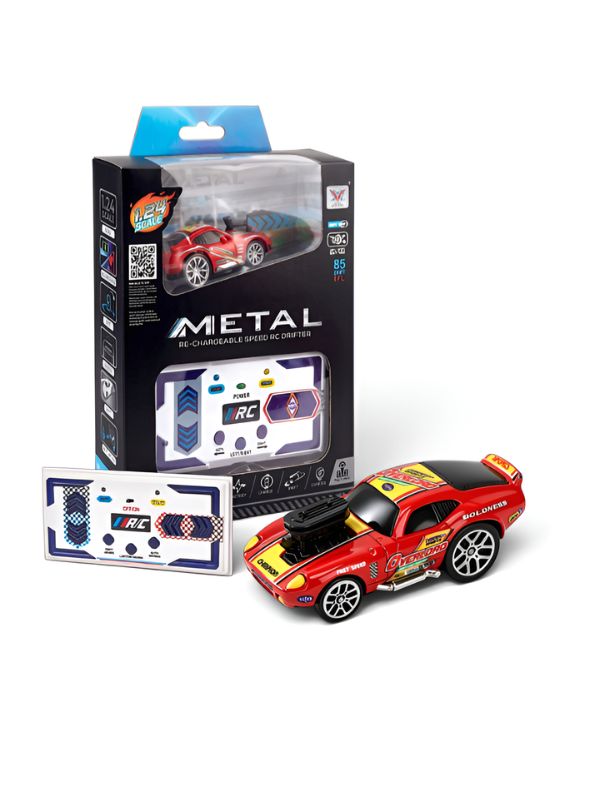 Mini Pocket RC Muscle Car 2.4GHz 1:64 Scale Fast Remote Control Drift Car MD17