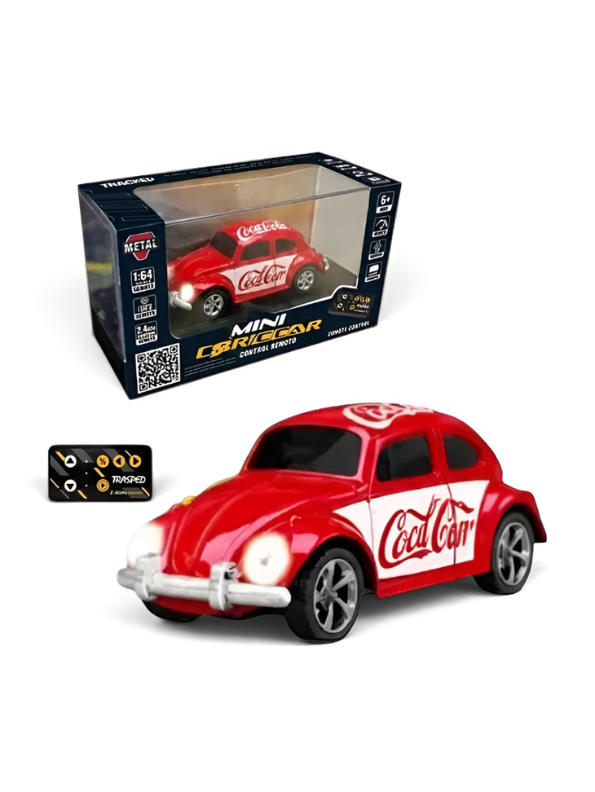 Mini RC Beetle Car – 2.4GHz Remote & App Controlled, Alloy Body Pocket-Sized Mini Racing Car Cool Car Edition MD549.