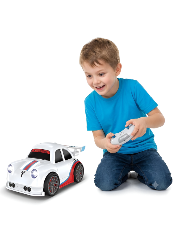Mini RC Drift Racing Car with LED Headlights – 2.4GHz Remote Control Pocket Sports Car Toy with Drifting Action MD558