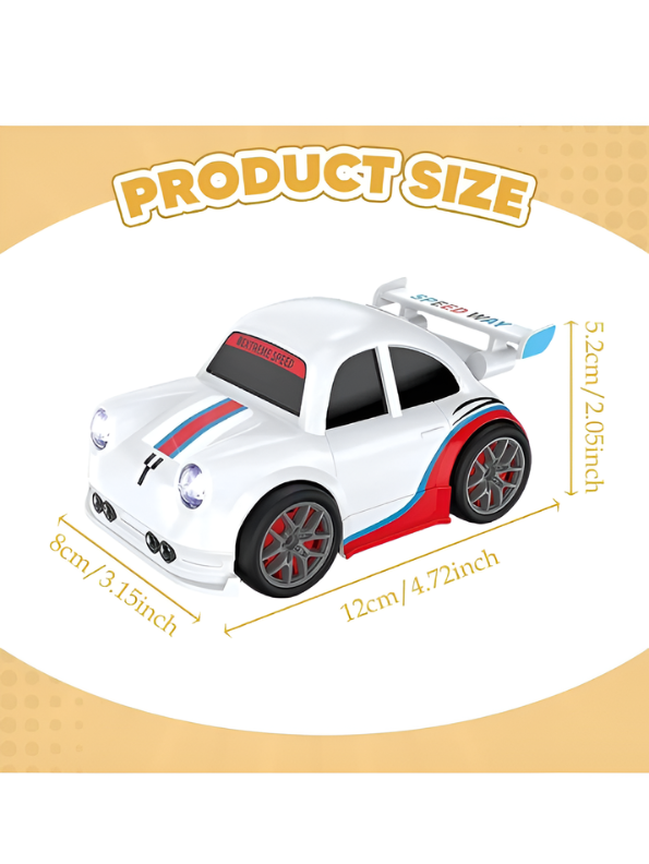 Mini RC Drift Racing Car with LED Headlights – 2.4GHz Remote Control Pocket Sports Car Toy with Drifting Action MD558