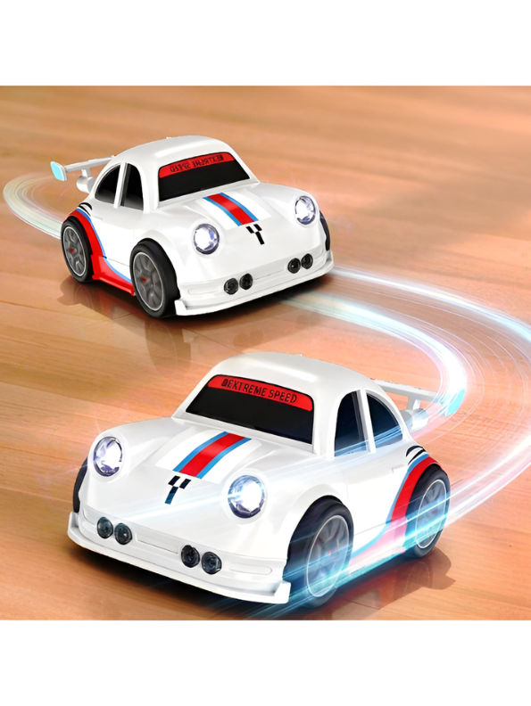 Mini RC Drift Racing Car with LED Headlights – 2.4GHz Remote Control Pocket Sports Car Toy with Drifting Action MD558