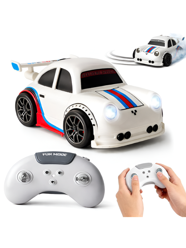 Mini RC Drift Racing Car with LED Headlights – 2.4GHz Remote Control Pocket Sports Car Toy with Drifting Action MD558