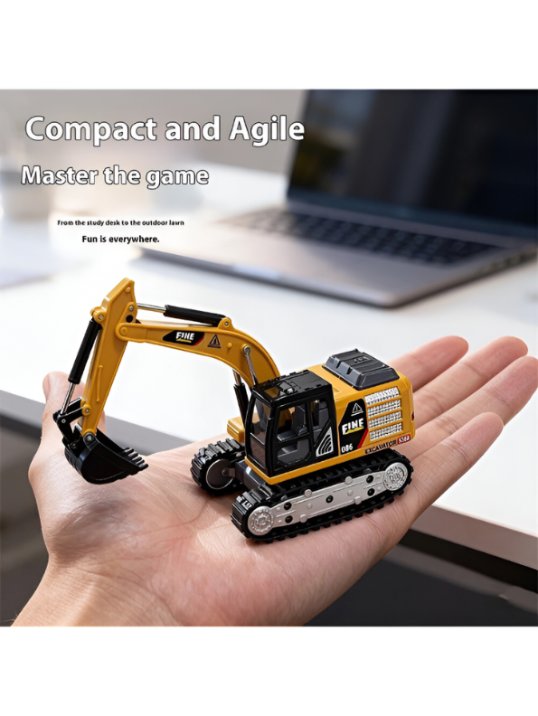 Mini RC Excavator Toy | 2.4G & App Control Pocket Construction Truck TV7309