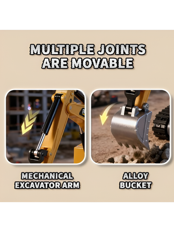 Mini RC Excavator Toy | 2.4G & App Control Pocket Construction Truck TV7309