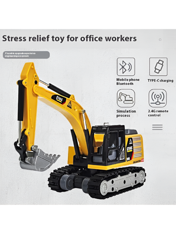 Mini RC Excavator Toy | 2.4G & App Control Pocket Construction Truck TV7309