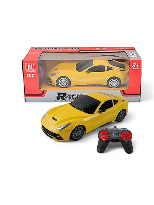 Mini Racing 4 Channel Radio Control Remote Control Car - Yellow (L-43) - Toyloft