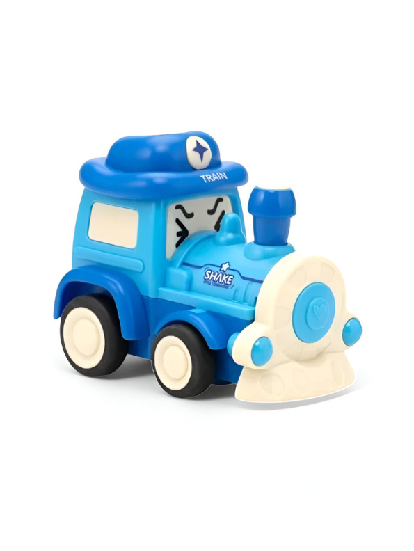 Mini Rescue Team - Pack of 4 Pull-Back Vehicle Toy Set with Taxi, Ambulance, Train & Monster Car for Kids LMI15384 .