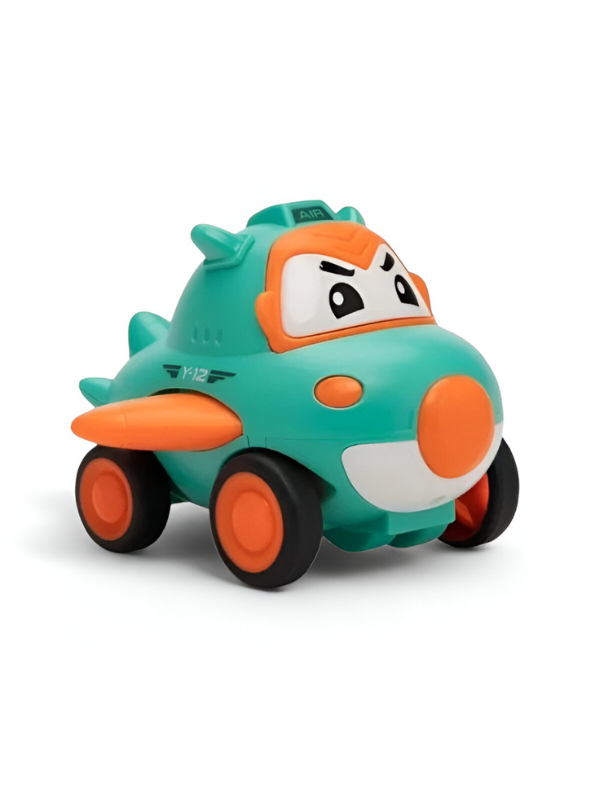 Mini Rescue Team - Pack of 4 Pull-Back Vehicle Toy Set with Taxi, Ambulance, Train & Monster Car for Kids LMI15384 .