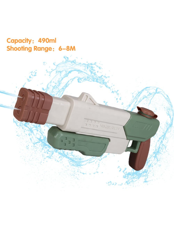 MiniRetro – Pastel Color Water Gun Blaster | Cute Squirt Pistol for Kids Brown LMI11843.