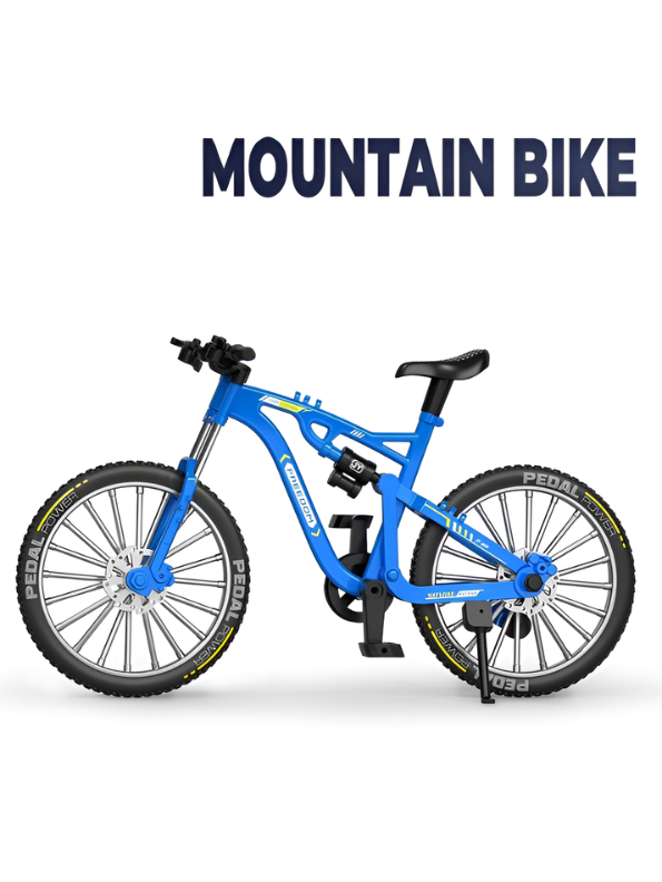 Miniature 1:8 Scale Diecast Alloy Mountain Bike Toy Model – Premium Collectible Showpiece (Blue) TV7264