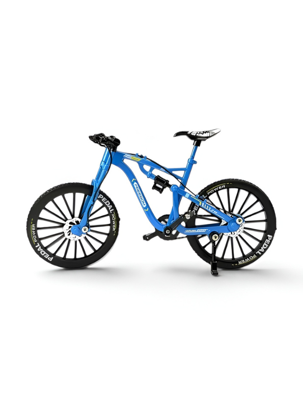 Miniature 1:8 Scale Diecast Alloy Mountain Bike Toy Model – Premium Collectible Showpiece (Blue) TV7264