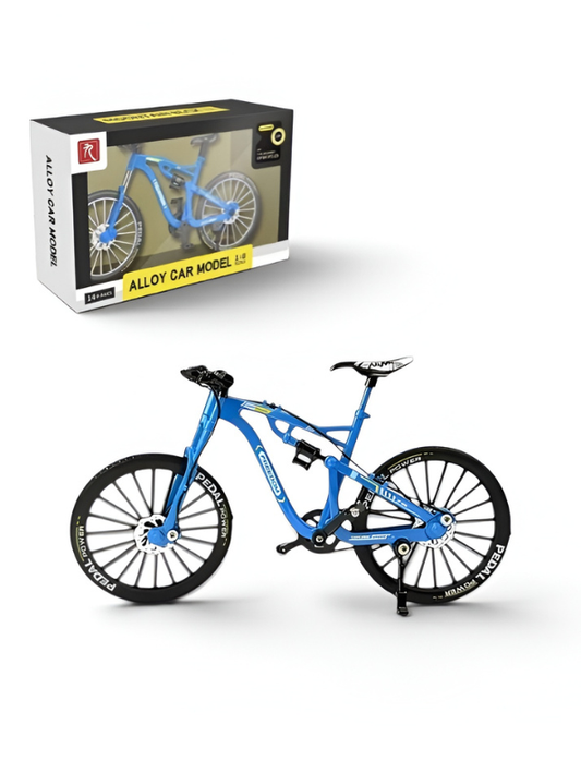Miniature 1:8 Scale Diecast Alloy Mountain Bike Toy Model – Premium Collectible Showpiece (Blue) TV7264
