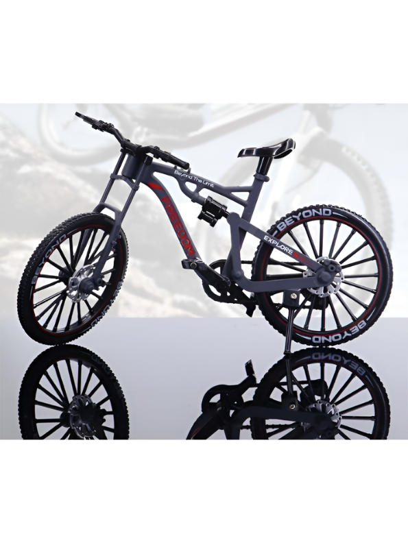 Miniature 1:8 Scale Diecast Alloy Mountain Bike Toy Model – Premium Collectible Showpiece (Black/red ) TV7264