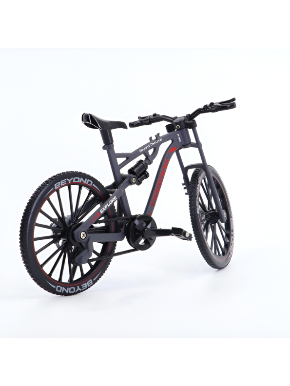 Miniature 1:8 Scale Diecast Alloy Mountain Bike Toy Model – Premium Collectible Showpiece (Black/red ) TV7264