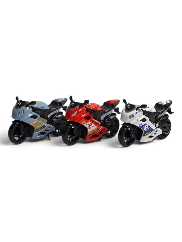 Pack Of 3 Miniature Police Sportbike – Collectible Motorcycle Toy Model For Kids TV4757.