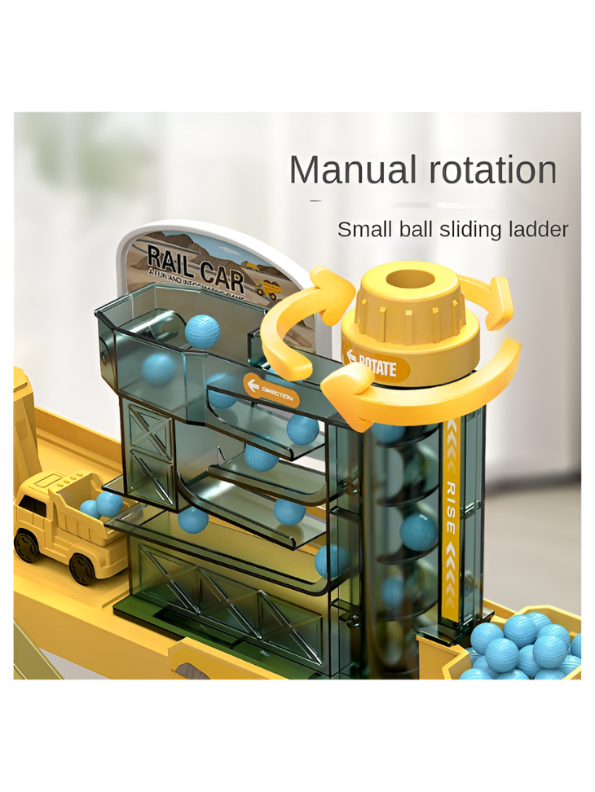 Mining Area Great Adventure Race Track Toy – Electric Escalator, Rotating Crane & Ball Lift Construction Play Set LMI16902.
