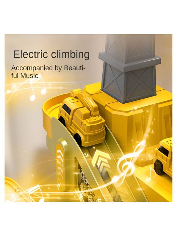 Mining Area Great Adventure Race Track Toy – Electric Escalator, Rotating Crane & Ball Lift Construction Play Set LMI16902.