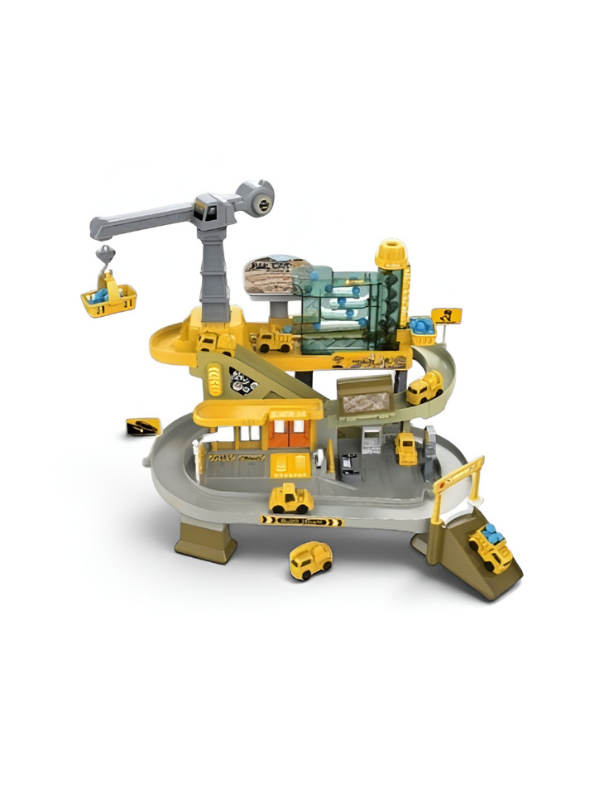 Mining Area Great Adventure Race Track Toy – Electric Escalator, Rotating Crane & Ball Lift Construction Play Set LMI16902.