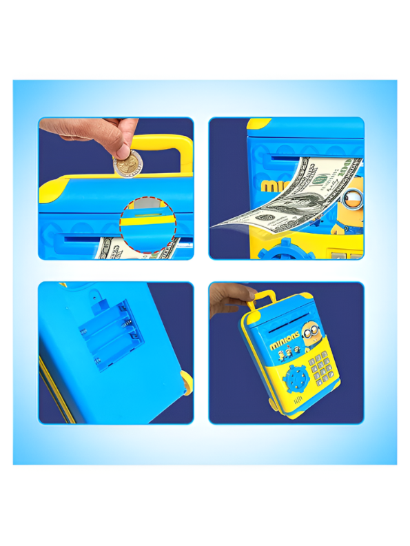 Minions Digital Piggy Bank with Password Lock & Auto Money Scroll | ATM Savings Box LMI10365.