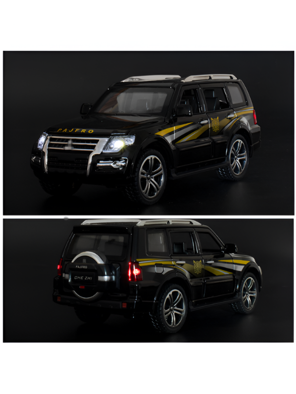 Mitsubishi Pajero Diecast Car 1:32 Scale Metal Alloy Collectible Car Black TV6952.