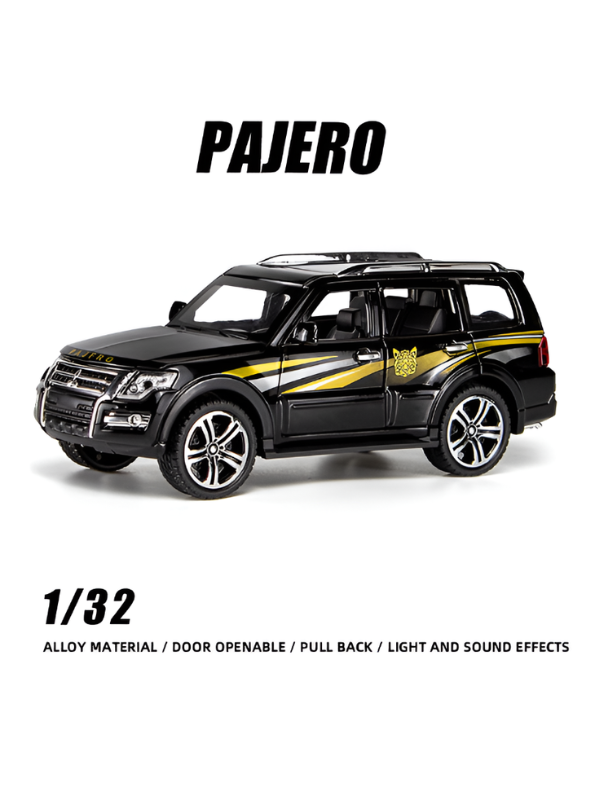 Mitsubishi Pajero Diecast Car 1:32 Scale Metal Alloy Collectible Car Black TV6952.