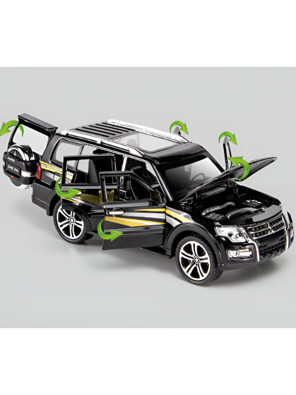 Mitsubishi Pajero Diecast Car 1:32 Scale Metal Alloy Collectible Car Black TV6952.