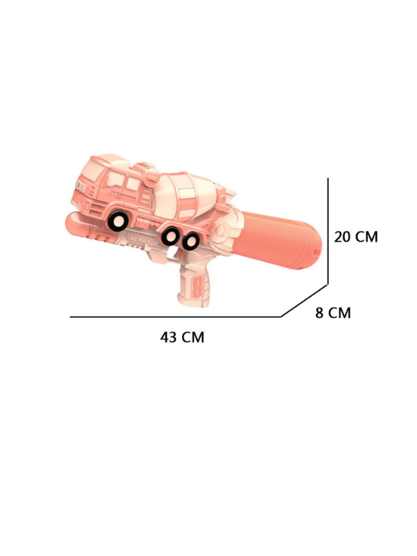 Pink - Mixer Truck Model High-Pressure Water Gun - 35cm Holi & Summer Toy for Kids, Boys & Girls LMI11835.