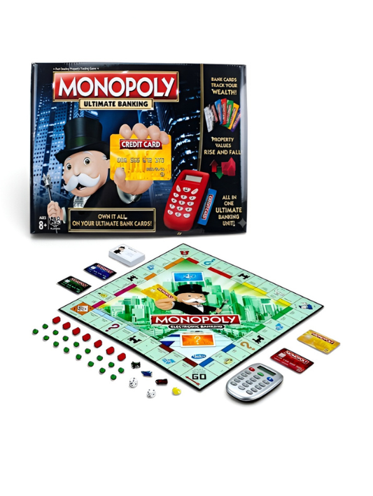 Monopoly Ultimate Banking Edition Board Game – Cashless Family Strategy Board Game with All-in-One Electronic Banking Unit & Cards, Ages 8+, 2–6 Players MD669