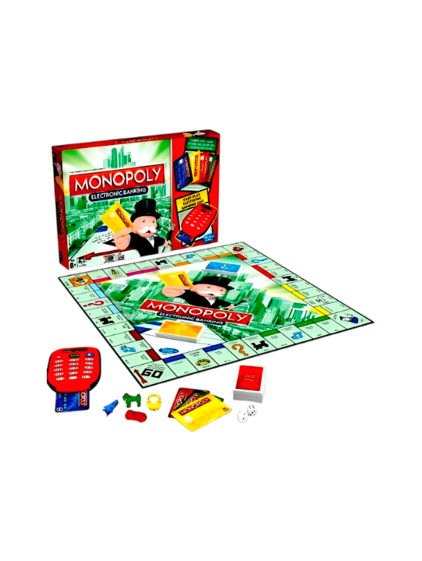 Monopoly Ultimate Banking Edition Board Game – Cashless Family Strategy Board Game with All-in-One Electronic Banking Unit & Cards, Ages 8+, 2–6 Players MD669