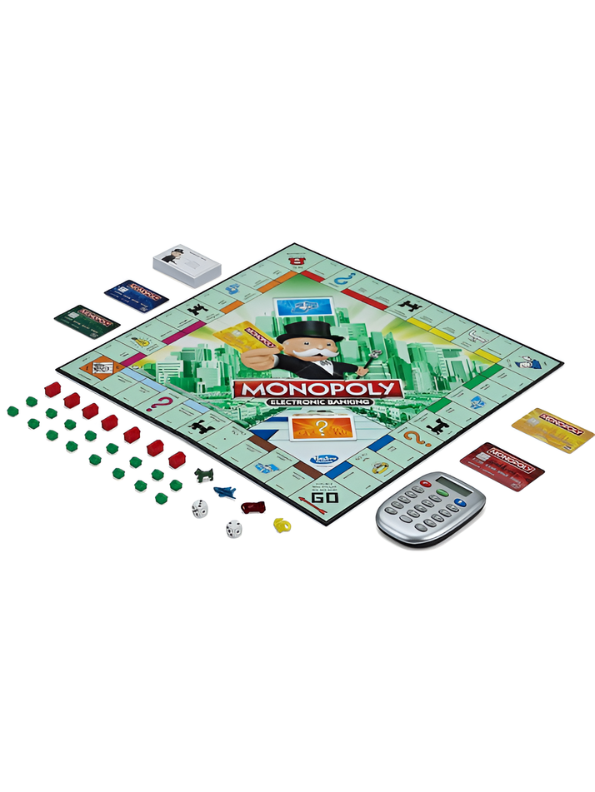 Monopoly Ultimate Banking Edition Board Game – Cashless Family Strategy Board Game with All-in-One Electronic Banking Unit & Cards, Ages 8+, 2–6 Players MD669