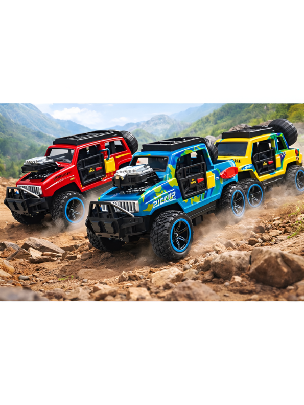 Monster Vehicle - Die-Cast Off-Road SUV Toy with Pull Back Action, Lights & Monster Engine Sound - Free Car Inside - LMI16430.