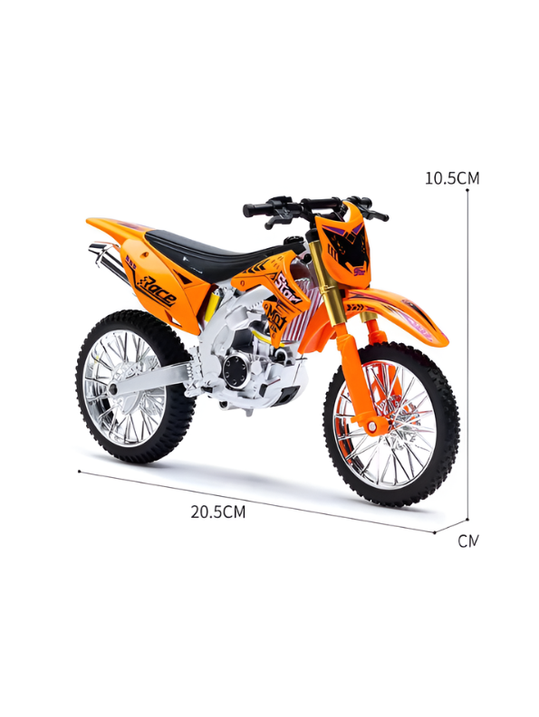 Motocross Motorcycle Diecast Alloy Dirt Bike Orange TV7229.